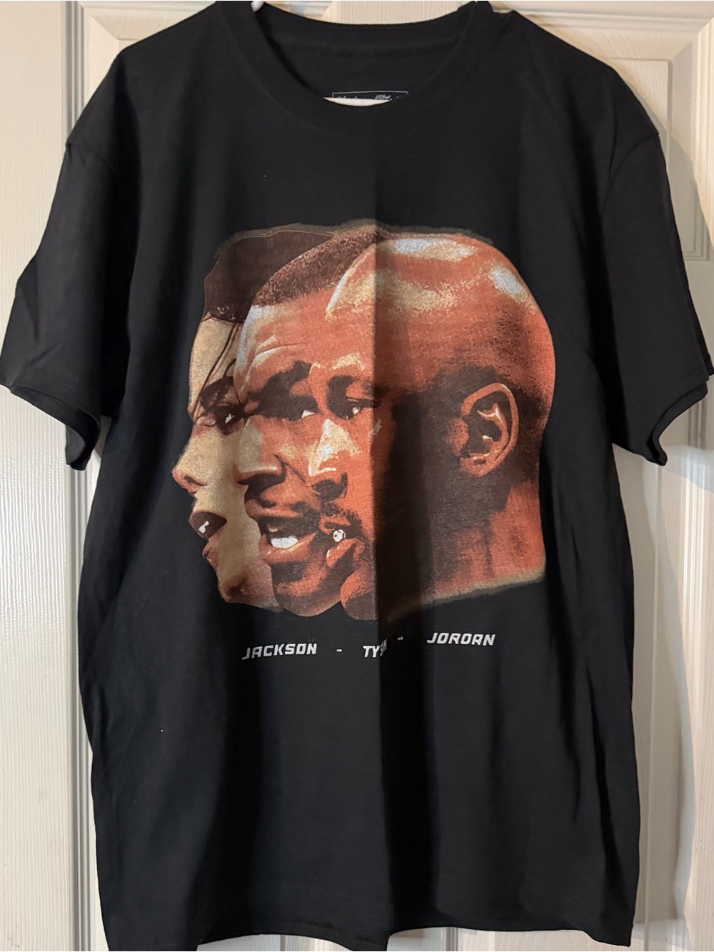 3 Mike Black Graphic Men’s T-Shirt with Multitone Face Print